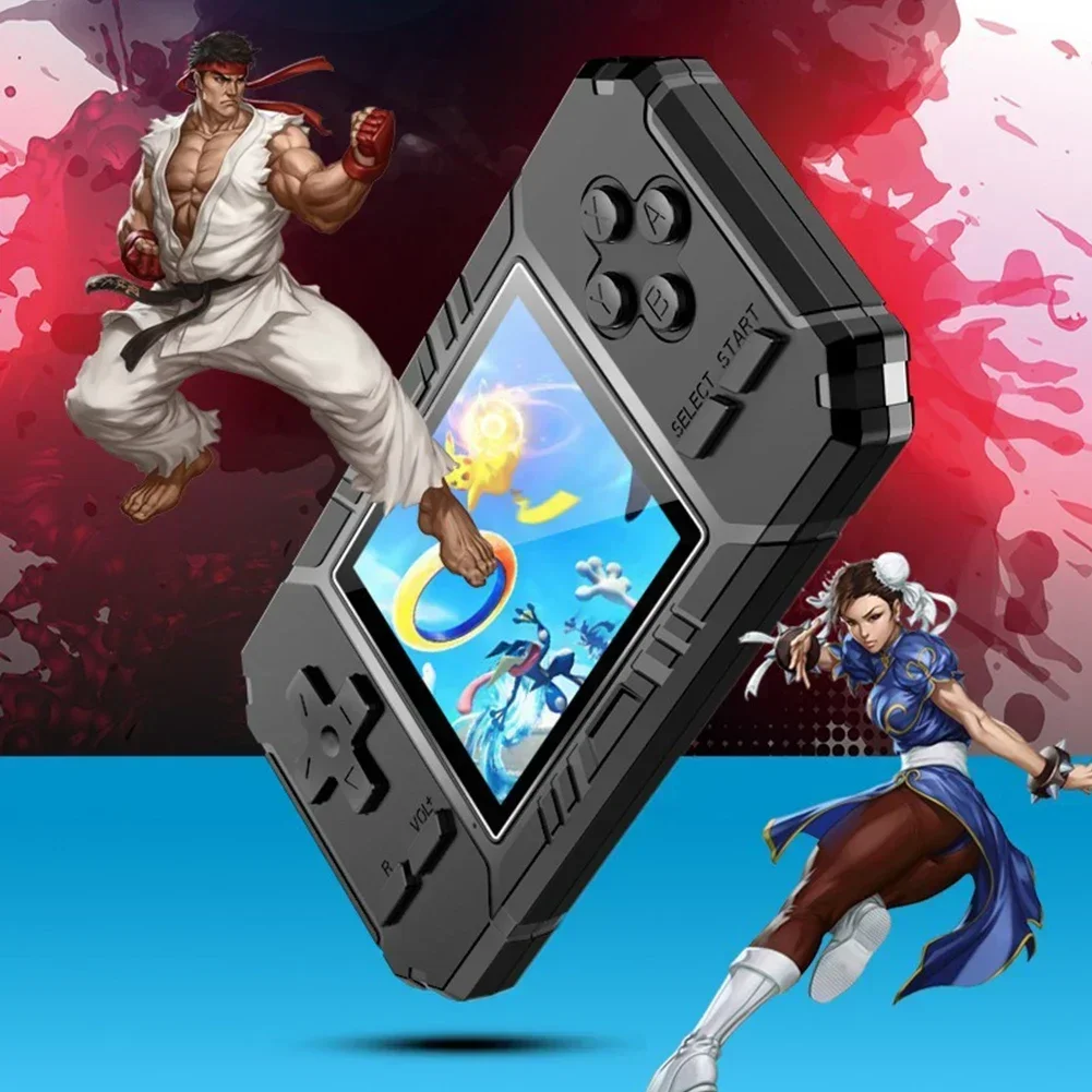 وحدة تحكم ألعاب محمولة صغيرة محمولة باليد ، وحدة تحكم ألعاب ريترو ، 8 بت ، ، شاشة LCD ملونة ، مشغل ألعاب ، ألعاب مدمجة