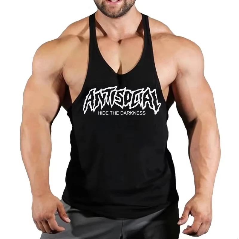 

2026 Y Back Gym Tank Top for Men - Fitness Bodybuilding Sleeveless Muscle Stringer, Comfortable Singlets Workout Vest