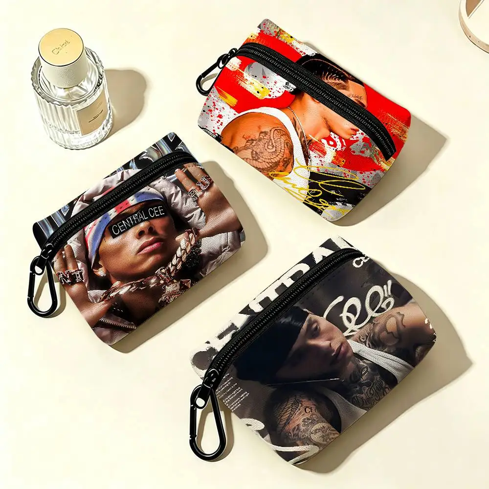 Singer C-Central Cee Oxford Fabric Mini Coin Wallet Smooth Zipper Hanging Design Multi-use Small Storage Bag For Travel