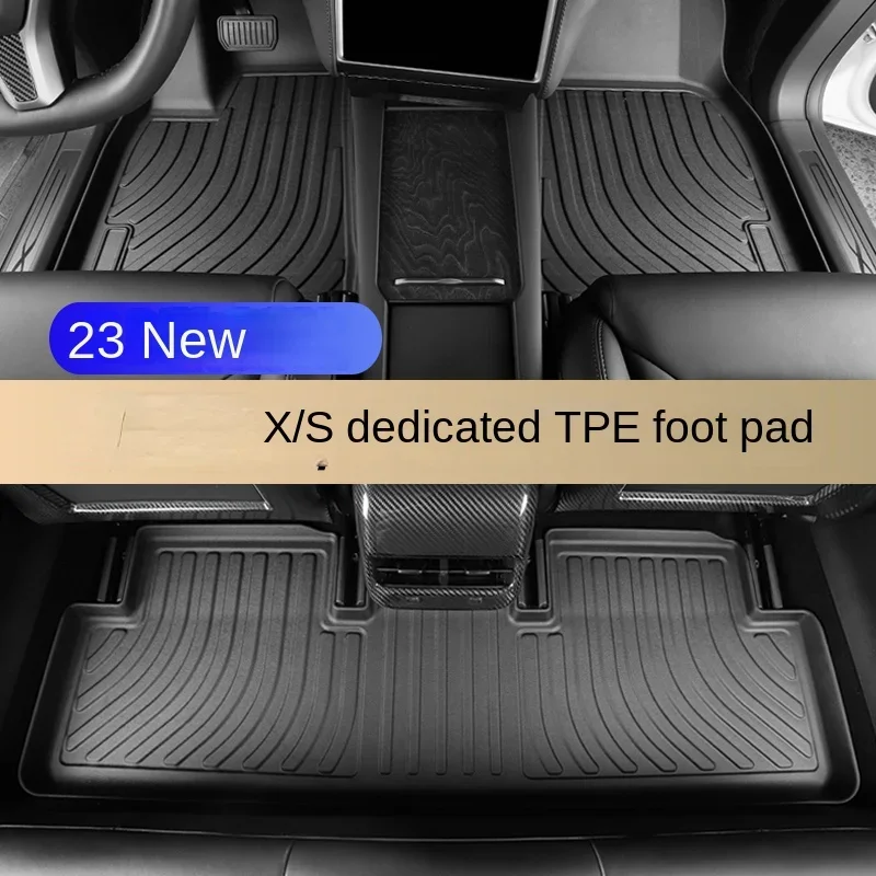 All Full Surrounded Car Floor Mat Waterproof and Hard-Wearing Anti-Dirty Modification Accessories for Model X/S