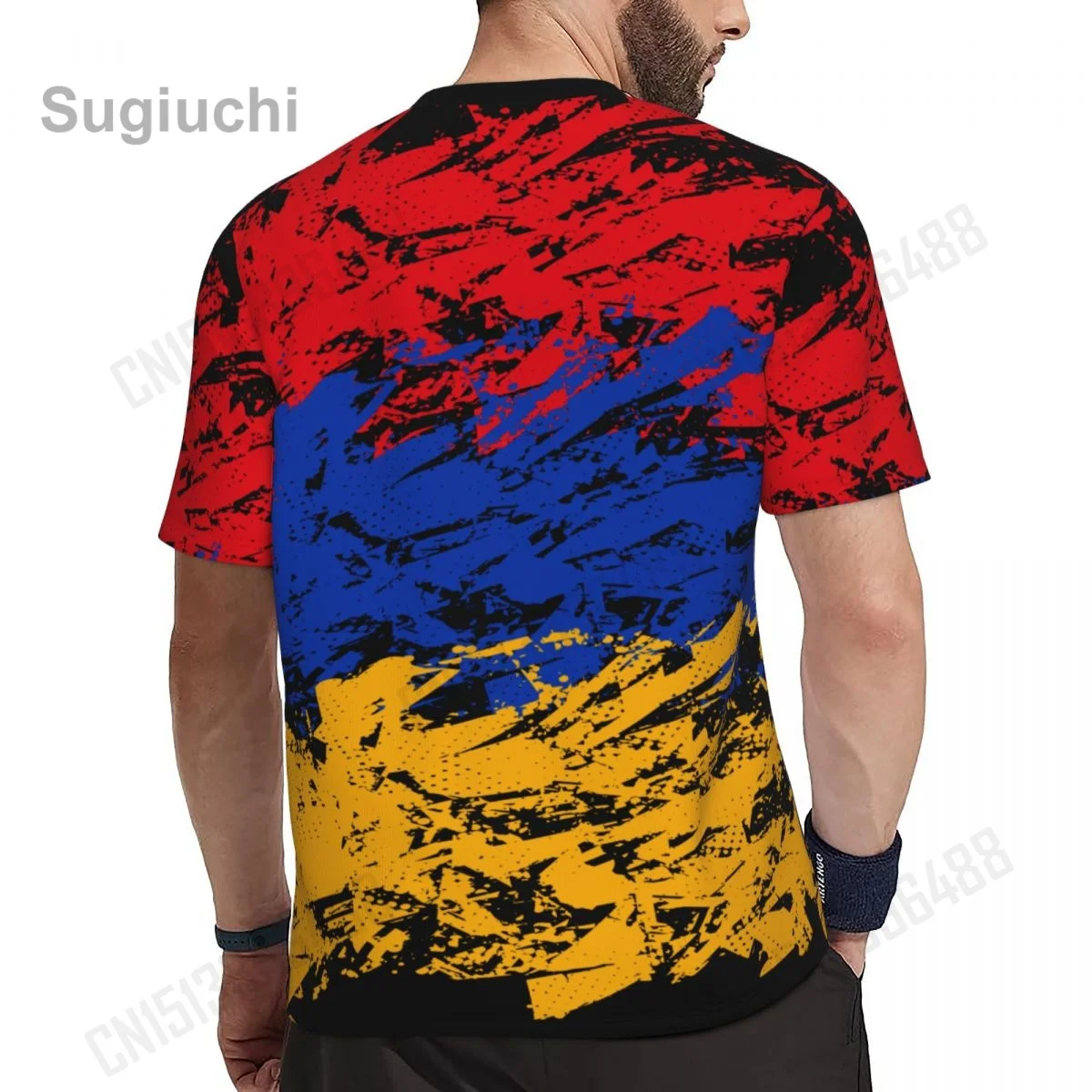 2026 أرمينيا العلم الرجعية ثلاثية الأبعاد الطباعة الصيف تي شيرتات قصيرة الاكمام الرجال النساء ملابس شبكية تنفس الرياضة تيز #3