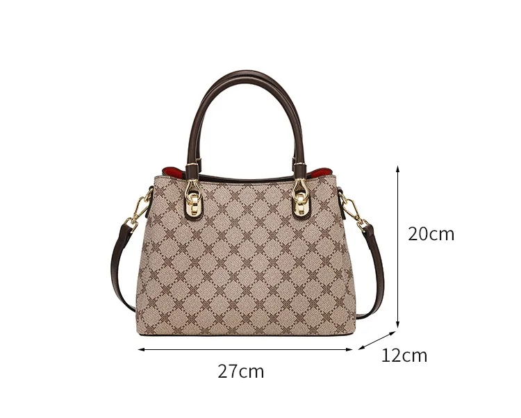 Light luxury  new women\'s handbags 100% Genuine leather luxury large capacity cross body bag versatile ladies bag