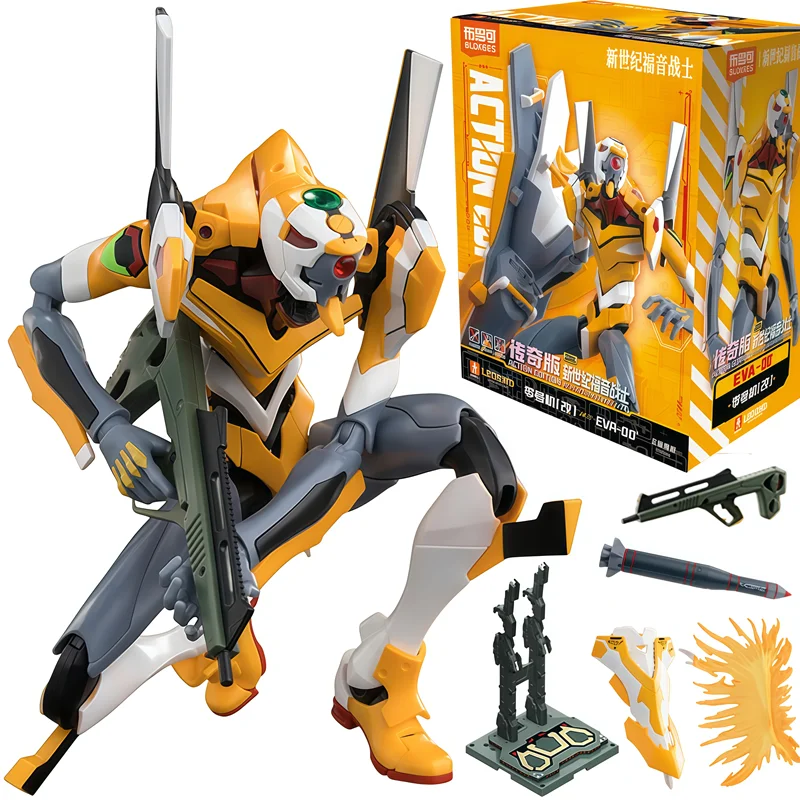 

NEW Original Blokees EVANGELION 00 Action Figure Assembly Toys Movable Model Desktop Ornaments Desk Accessories Birthday Gifts