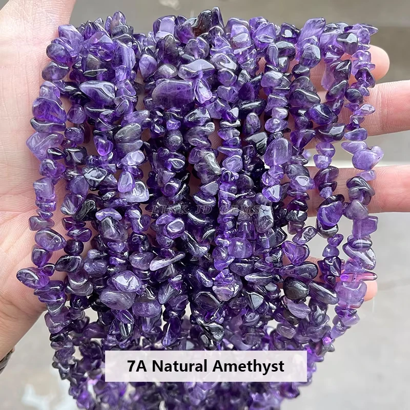 5-8mm Naturgemeinschaft Stein Unregelmäßigen Quarz Amethyst Kies Perlen Freeform Chip Tiger Auge Für Schmuck Machen Diy Armband halskette 15"