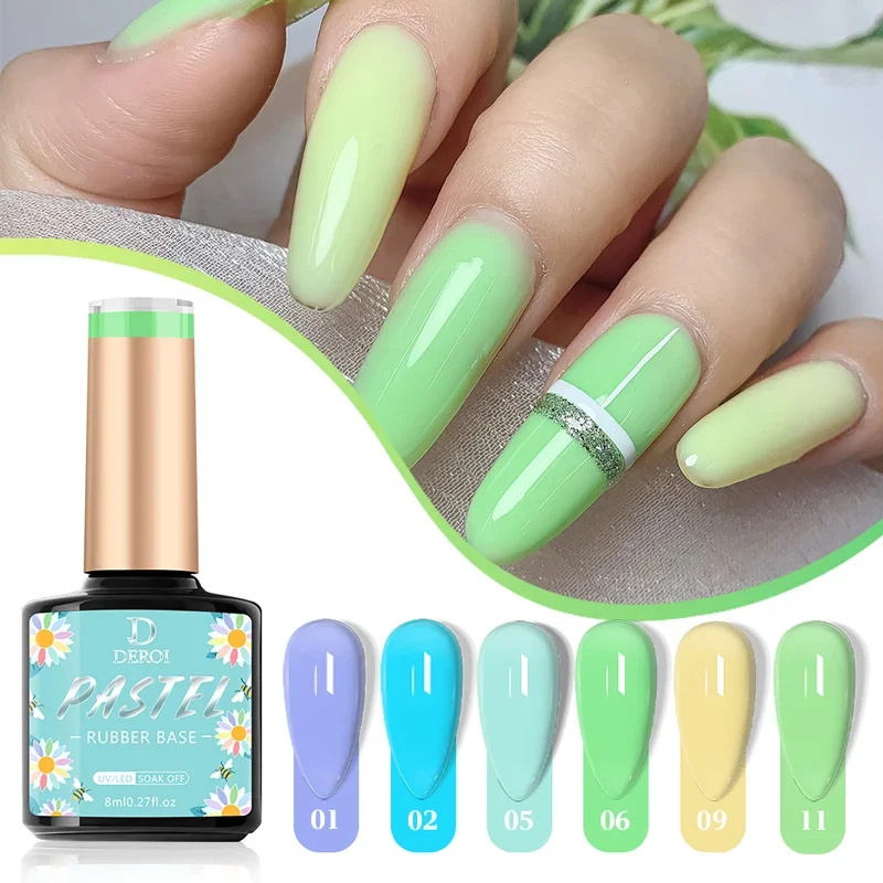 Nuova vernice Base in gomma Coat UV Jelly Nail Gel Polish LED Soak Off Nail Polish Ongle Gel Nail Art 48 colori Semi permanente 8ml