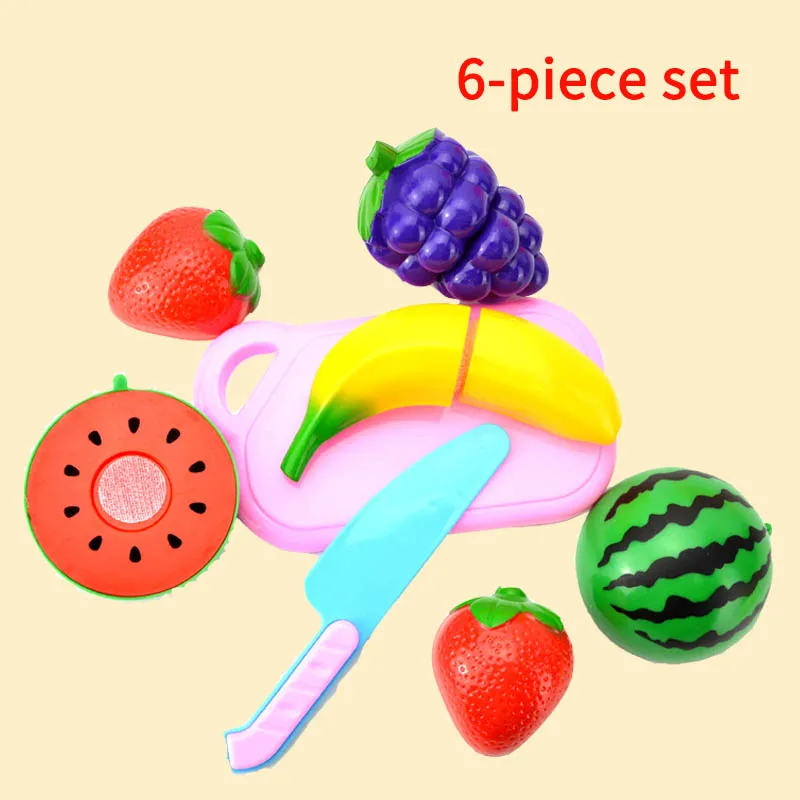 Conjunto de juguetes pequeños para niños, juguete de corte de frutas frescas y verduras, divertido traje de simulación de cocina, aprendizaje de