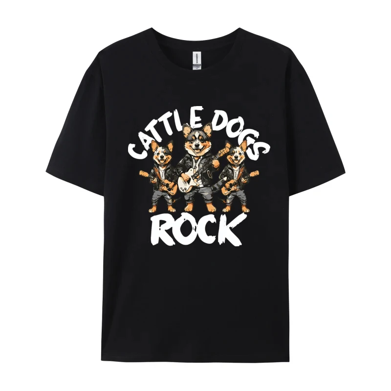 

Australian Cattle Dogs Rock Cute Cool T-shirt Tee Shirts For Men Fashion Crew Neck Tops Tee Streetwear Brand T Shirt