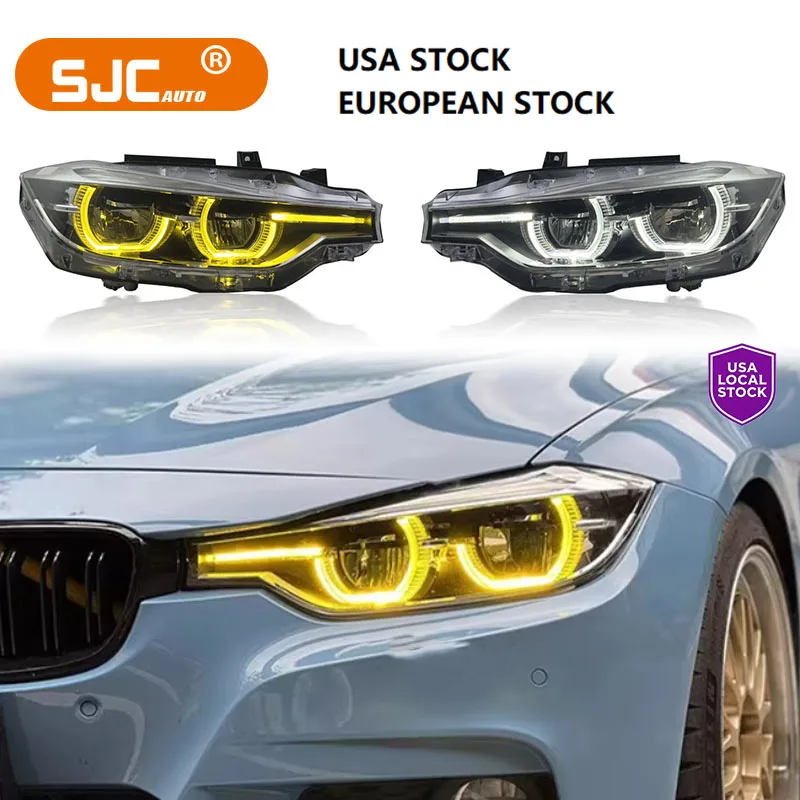 

Автомобильные фары SJC для BMW F30 F31 F35 2013-2019: Система освещения, двухцветные ДХО, Plug and Play, передние фары, автозапчасти