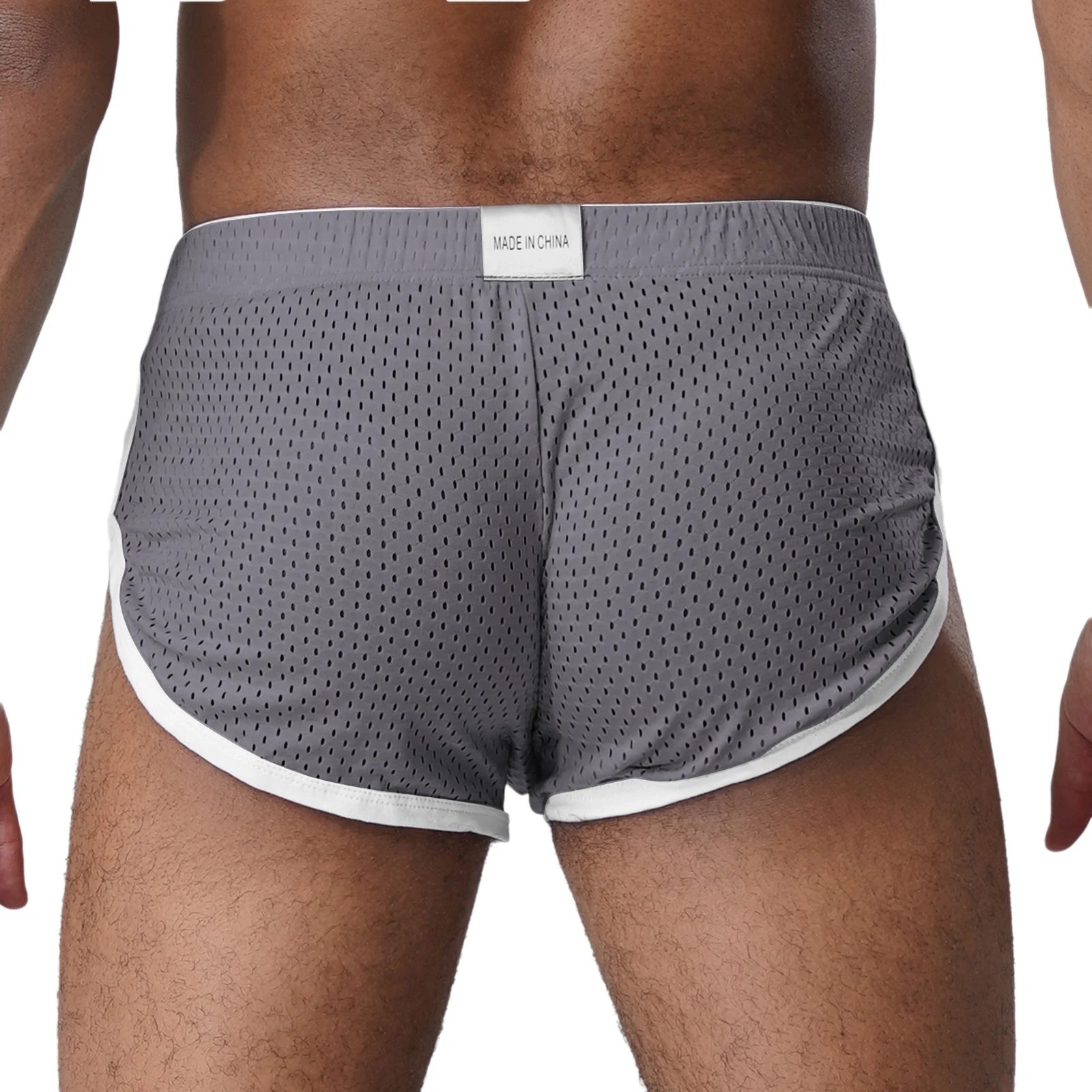 Ultra Light Mens Workout Boxers Breathable Mesh Sweat Wicking Quick Dry Trims Stretch Elastic Waistband Sports Wear Activewear