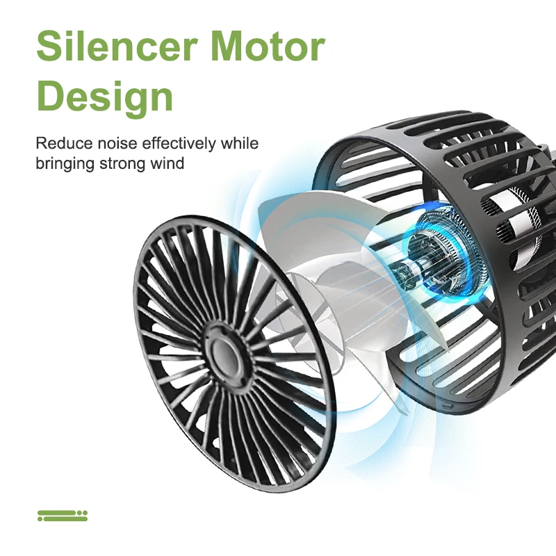 Car Fan 360° 3-speed Car Seat Back Cooling Fan USB Charge Dual Head Fan Adjustable Rotation Neck Cooler for Car Home