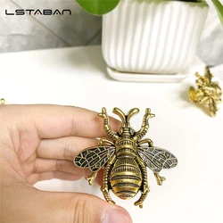 Bronze Yellow Bee Handle Vintage Cabinet Knob Wardrobe Pulls Furniture Handles Door Knobs Retro Handle Antique Gold Handles