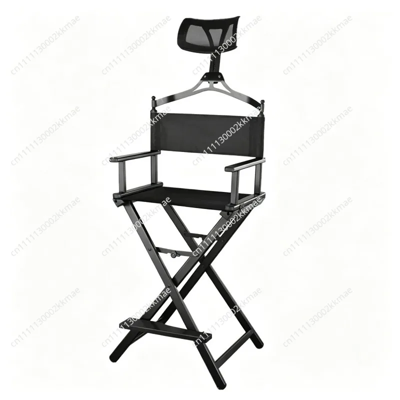 Outdoor Folding Chair Director Makeup Chair Leisure High Chairs Bar Seat Portable Aluminum Alloy Home Camping Beach Travel