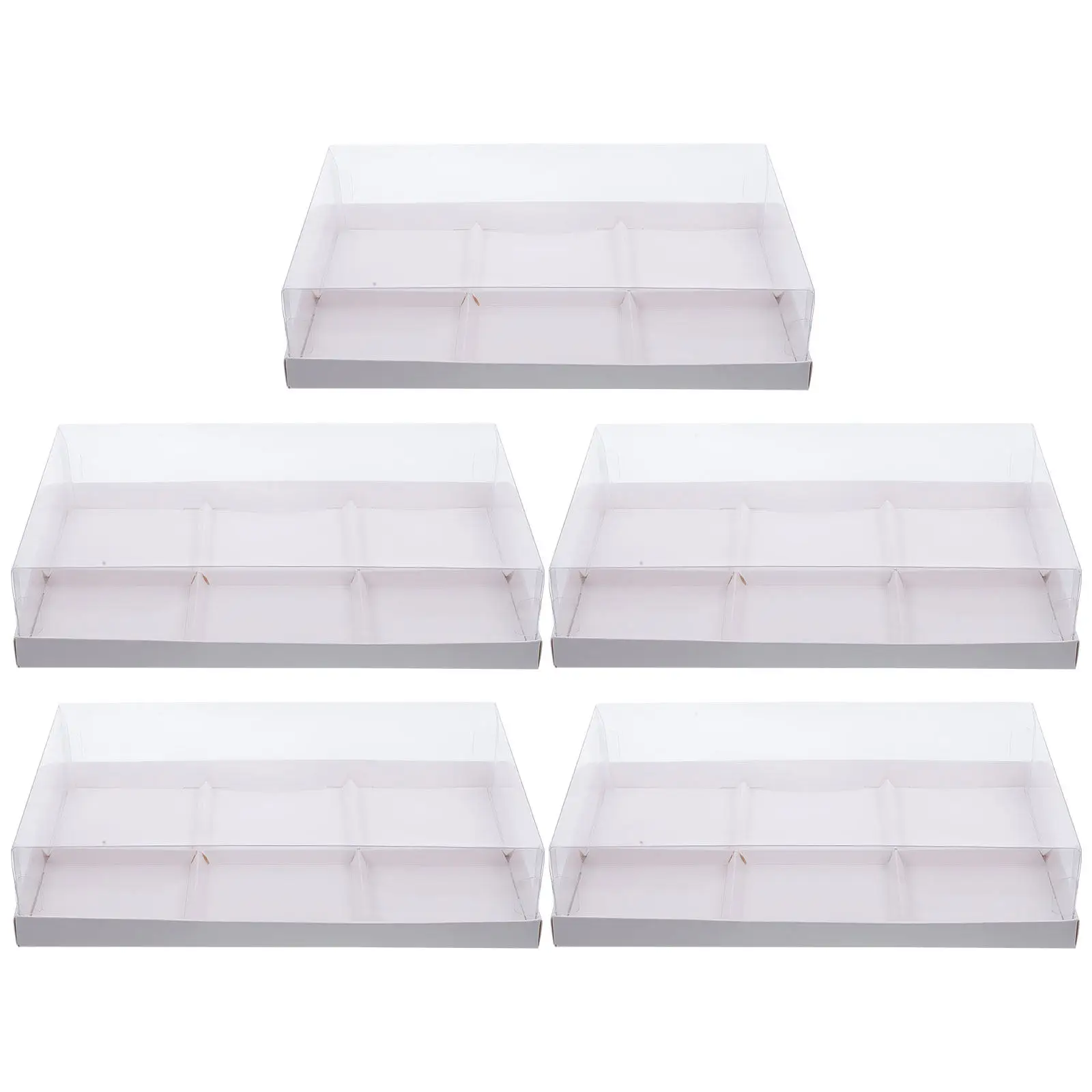 Clear Cupcake Boxes 5 Pack Bakery Carriers with Compartments for Donuts Chocolates Biscuits Party Gifts
