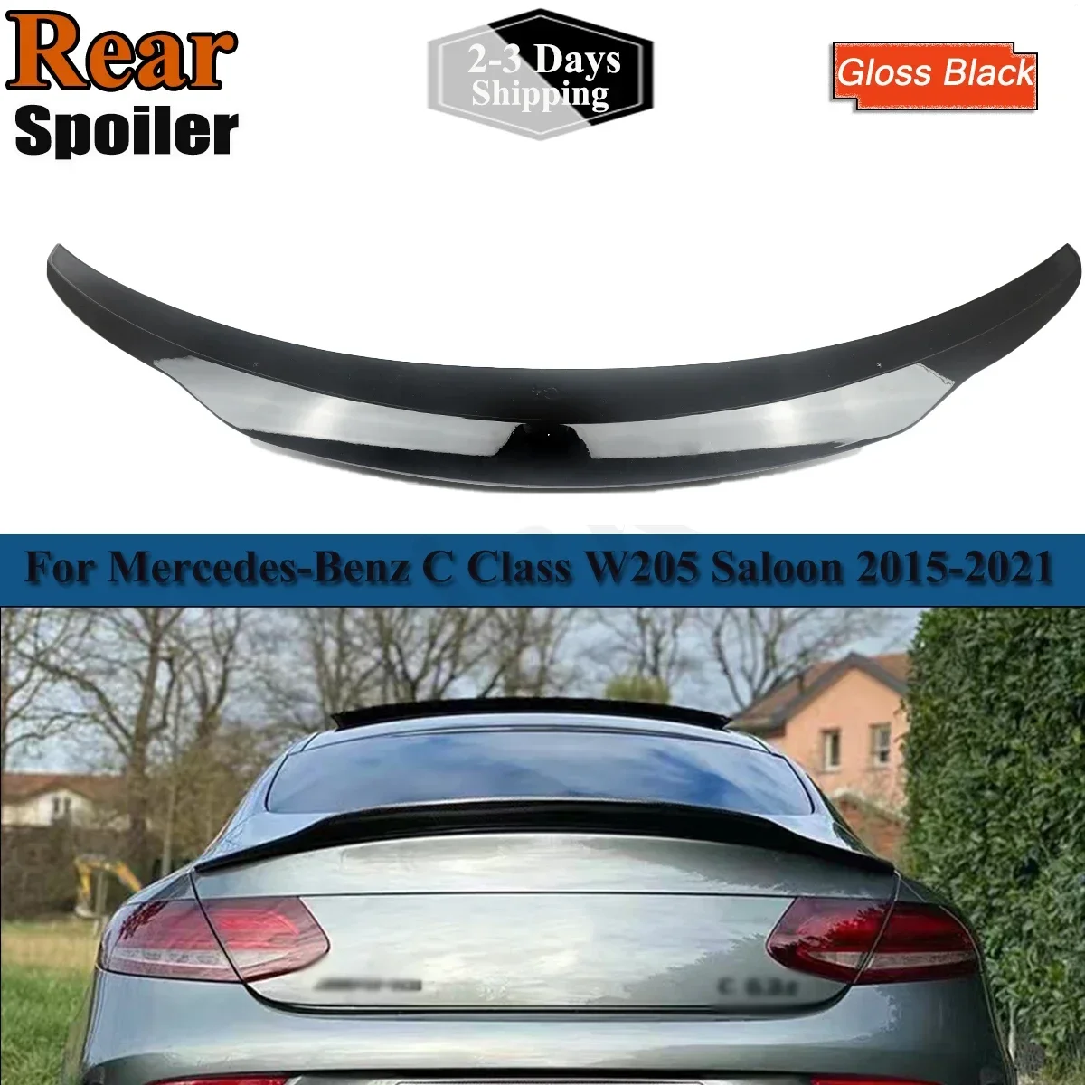 Car Trunk Spoiler Wing For Mercedes For Benz W205 C205 Coupe C200 C300 C63 AMG 4DR PSM Style 2015+