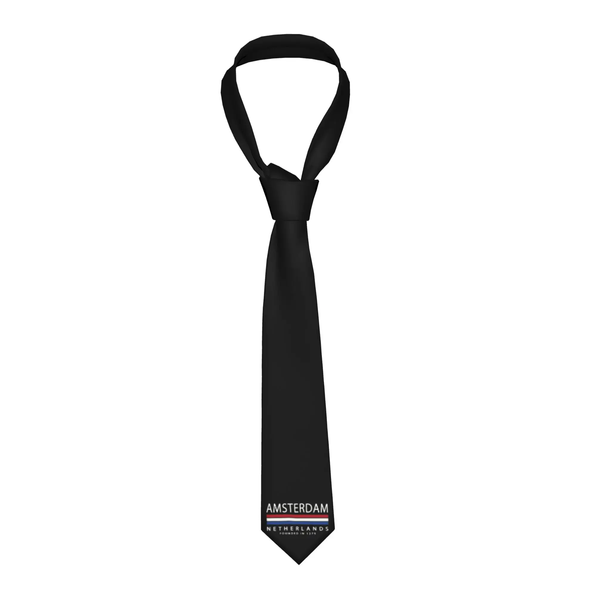 gravata-masculina-de-seda-formal-patriotica-com-bandeira-dos-paises-baixos-e-historia-de-amsterda-para-negocios