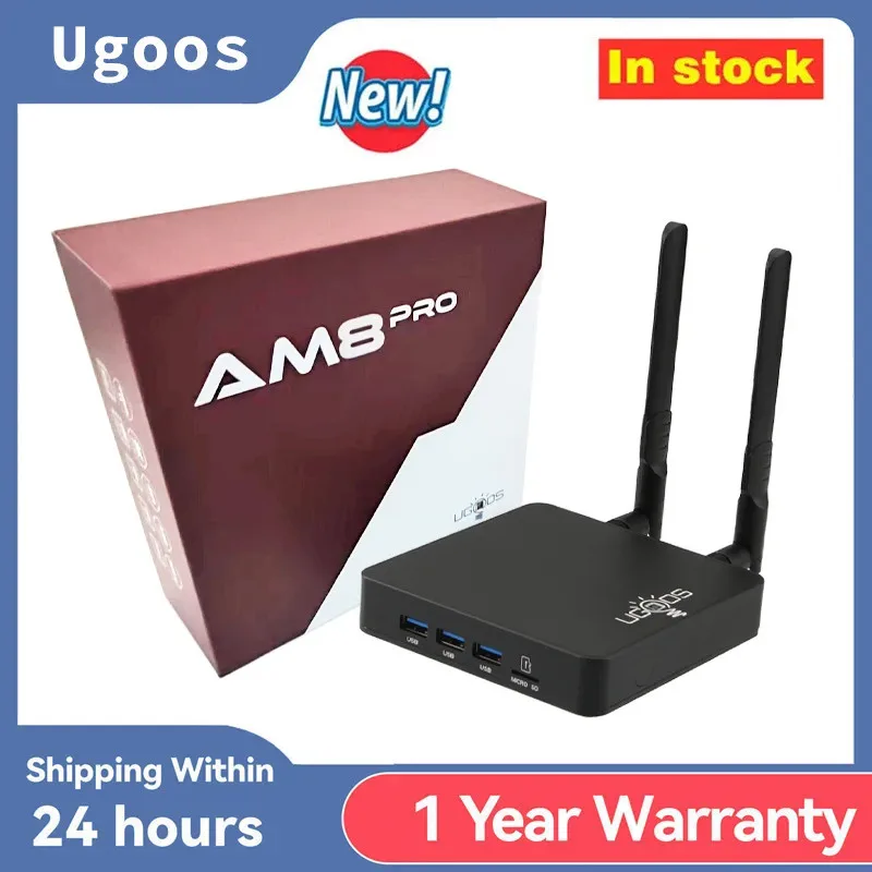 

Original Ugoos AM8 Pro Smart TV Box Android 11 Amlogic S928X-J 8GB 64GB WiFi6 BT5.3 1000M AV1 Dolby Support Android Set Top Box