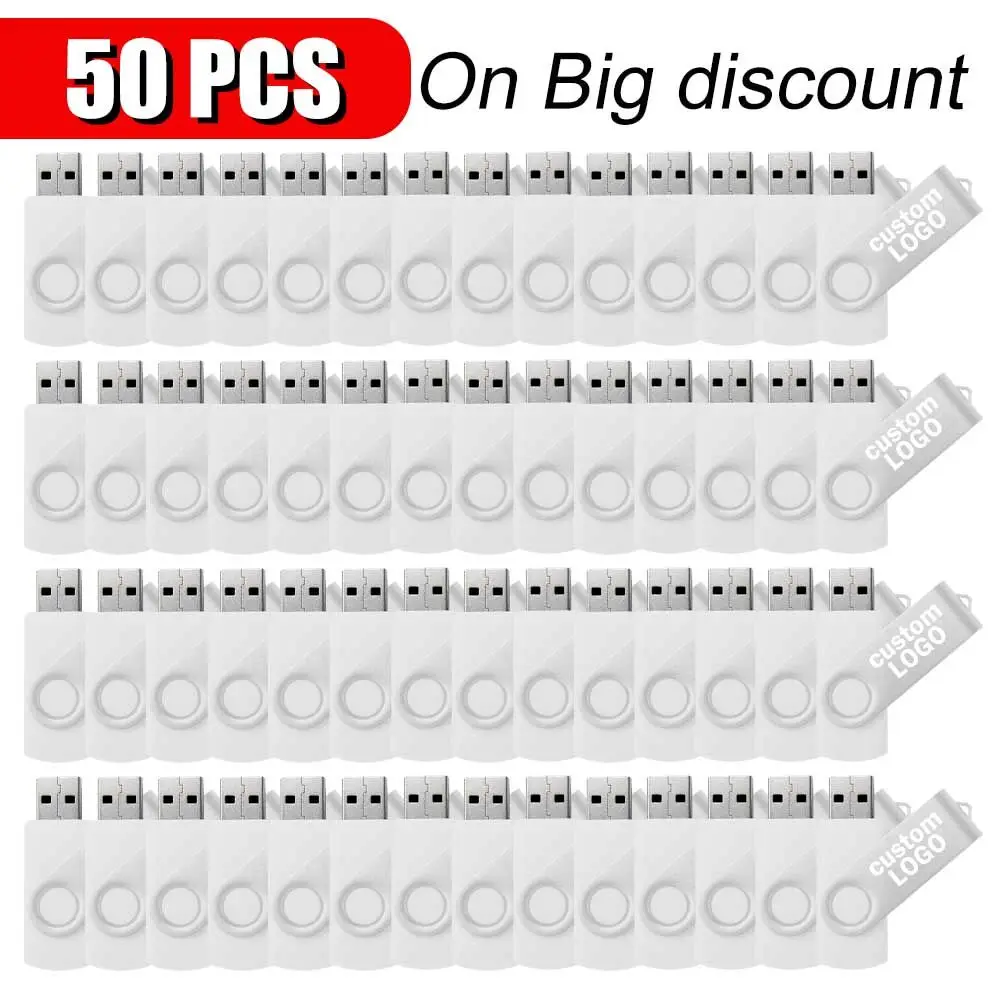 

50pcs Free Logo Customization USB 2.0 Pen Drive 128GB 64GB 32GB memory Flash Drive 16GB 8GB 4GB Creative Gifts Pendrive