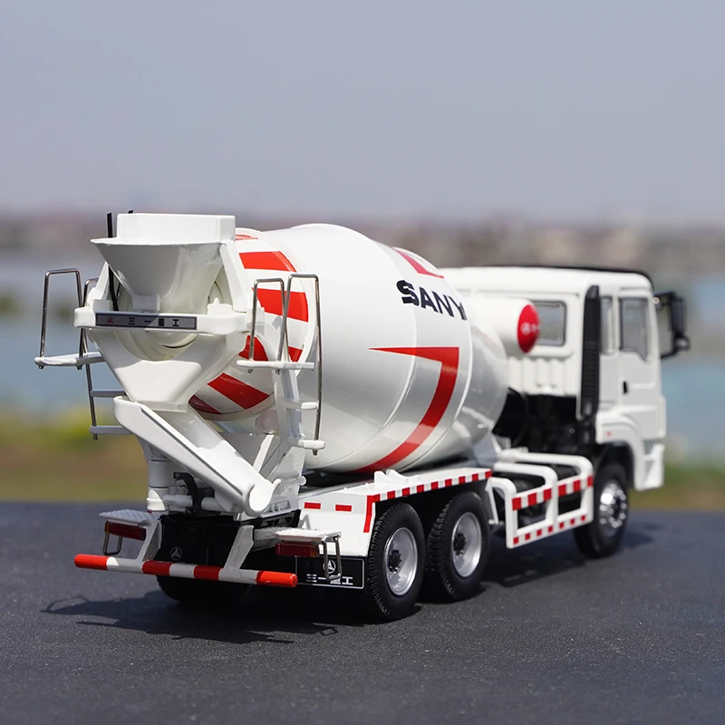 Collectible Alloy Model Toy 1:35 Scale SANY 6X2 Axle Concrete Mixer Truck Vehicle Engineering Machinery DieCast Toy Model Gift