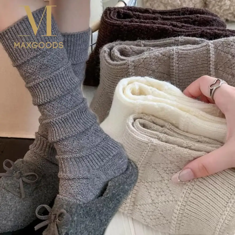 

Повседневные однотонные носки в стиле Лолиты Y2K, утепленные зимние теплые длинные носки-трубы, дышащие сапоги до колена, чулки