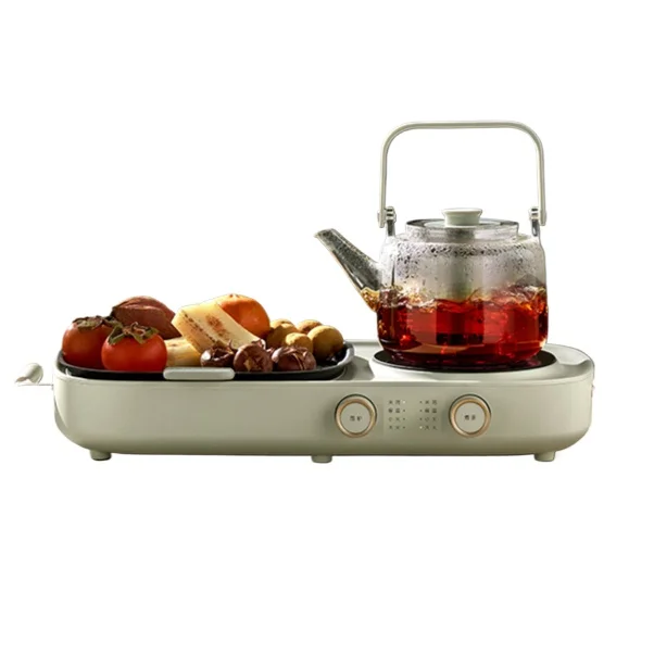 Máquina de té hervida de 220V, cocina de inducción, máquina de cocina de té para fiesta de beber caliente con función de asado