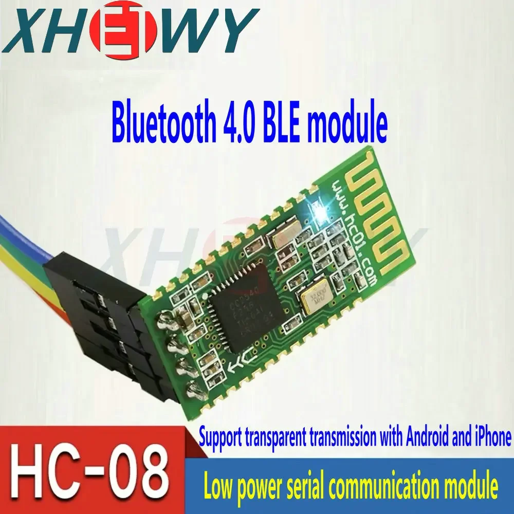 Huicheng โมดูลบลูทูธ HC-08 1ชิ้น BLE4.0แบบ Master-Slave ระบบสื่อสารแบบอนุกรมไร้สาย CC2540พลังงานต่ำ