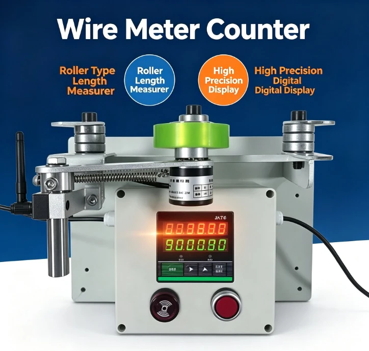 Roller-Type Electronic Digital Display Wire Length Meter Cable Measuring Counter with Alarm Reminder for Precision Measurement