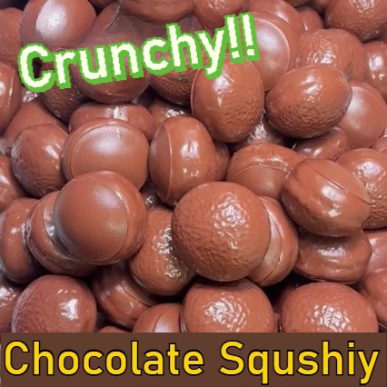 Chocolate Stress Ball Shapeable Non-Bounce Crunchy Squshiy Squeeze Ball Fidget Toy ASMR Sensory Anti-Stress Toys for
