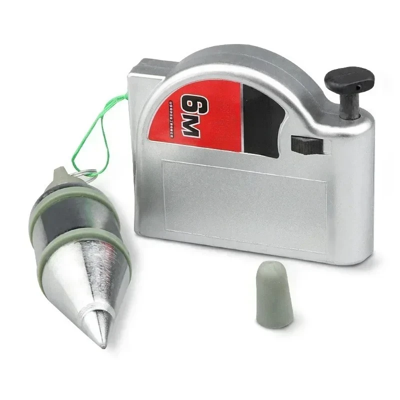New 320g Magnetic Plumb Bobs, 6 Meters Retractable Line Reel With Magnetic Base For Engineering, Construction,Plumb Bob Setter