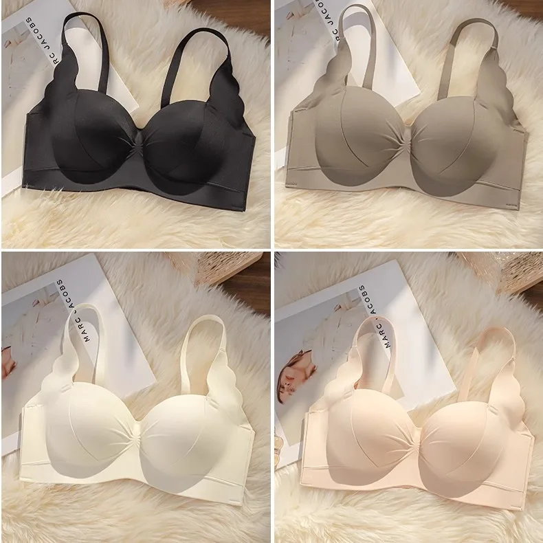 Lingerie women small breasts close-adjustable set of breast anti-sagging support large comfort no steel ring bra