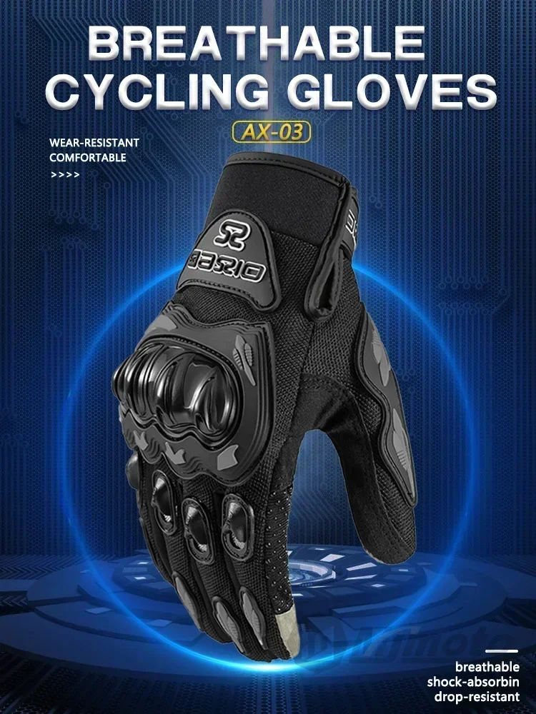 Touchscreen-Motorradhandschuhe, atmungsaktives Mesh, Sommer-Motocross-Rennhandschuhe für Männer und Frauen – belüftet und leicht – Detail 1