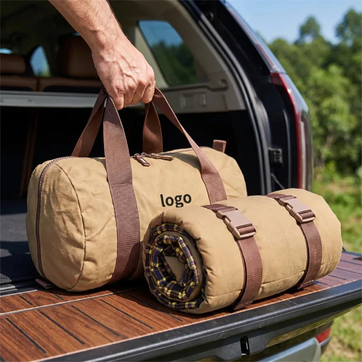 Verdickter, verbreiterter Hohlschlafsack aus Baumwolle mit Kissen, warmer Winter-Outdoor-Camping-Reiseschlafsack für kaltes Wetter – Detail 8