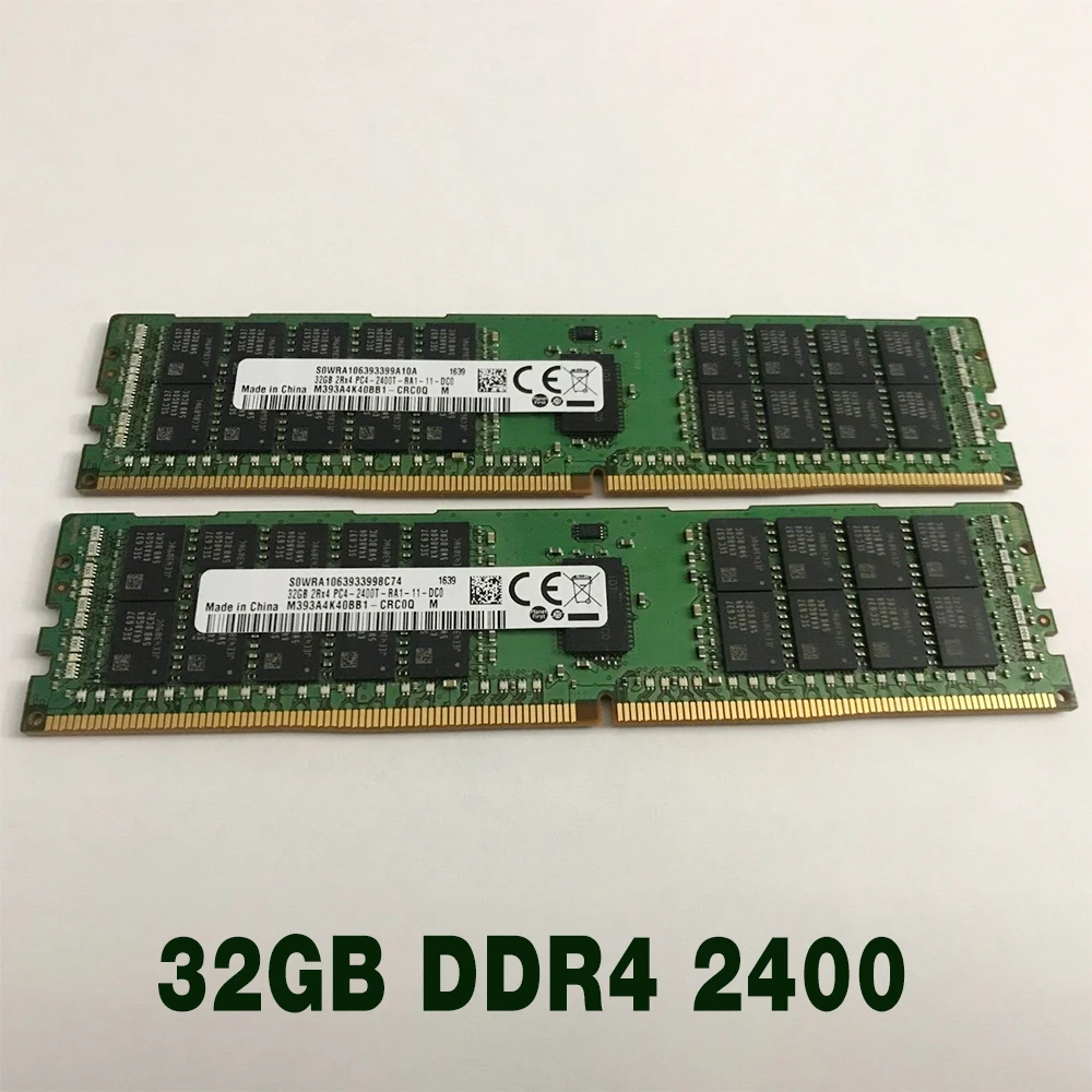 

1 pcs M393A4K40BB1-CRC0Q For Samsung RAM PC4-2400T-R 19200 Server Memory Fast Ship High Quality 32GB 2Rx4 DDR4 2400