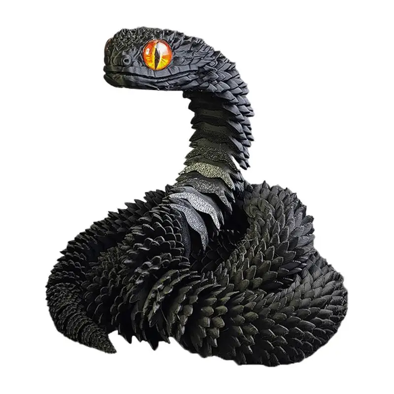 Snake Fidget Toy 18 Inch Articulated 3D Animal Toy 3D Printed Stuff Flexible Executive Desk Toys Snake Figurine For Children's