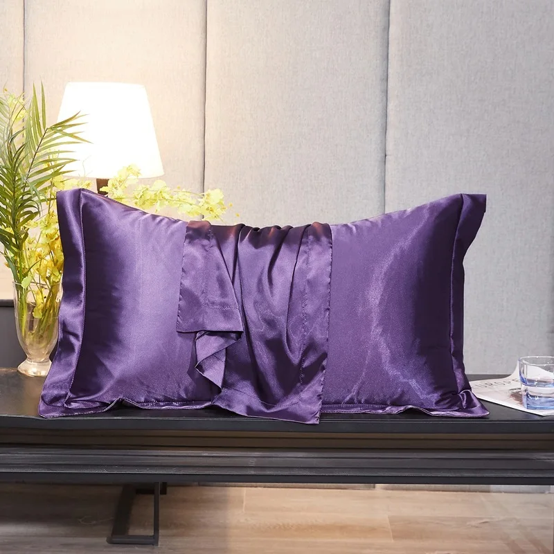 Funda de almohada de seda 100% pura para Hotel y hogar, funda de cojín suave y saludable, tamaño Queen y King, 1 piezas, 48x74CM