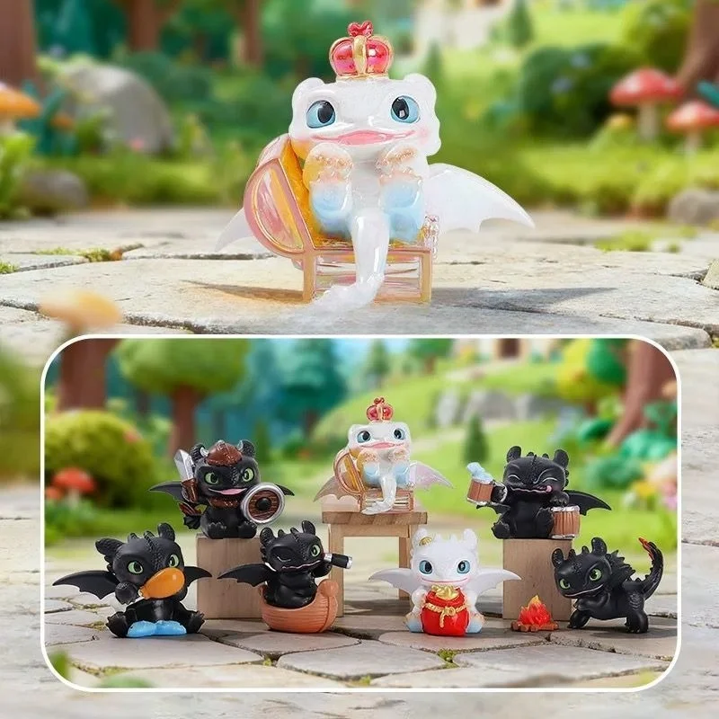 Dragon tamer, cute toothless monster, blind box, trendy play, creative cartoon doll, figurine, resin ornament, toy gift view 2