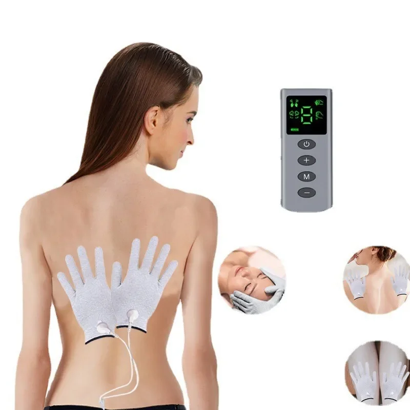 

A Pair of Muscle Stimulation Massage Gloves With 4 Modes & 9 Intensity Levels Acupuncture Body Massage Reduce Pain
