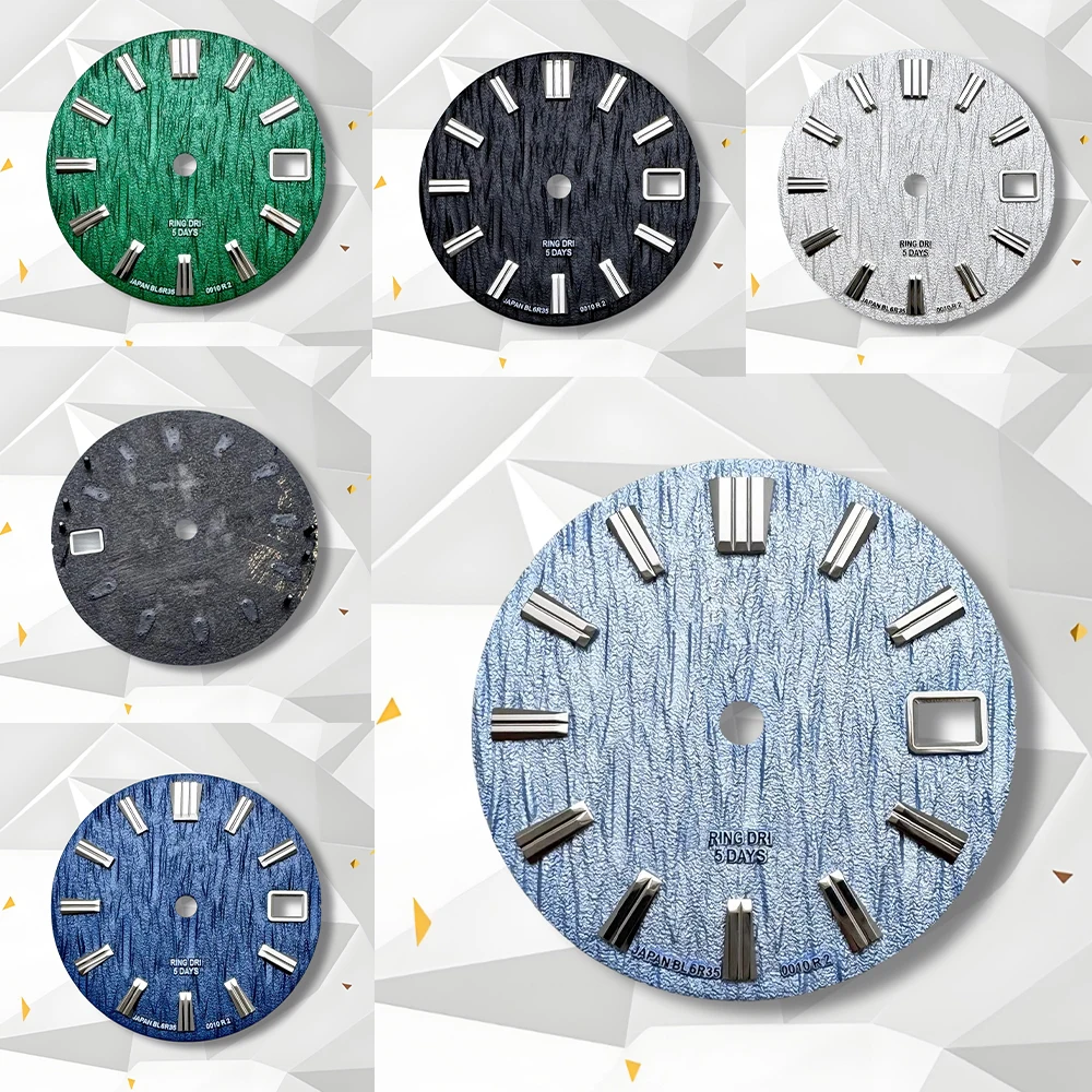 High Quality 28.5mm GS Logo Glacier Dial Suitable For NH35/NH36 Japan Movement Watch Modification Accessories