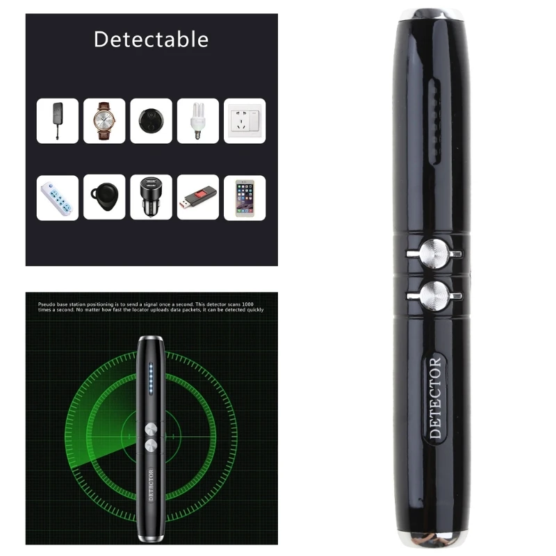 Wireless GPS Tracker Detector Pen for Home Office Hotel Listening Device Detector Privacy Protector 5 Level Sensitivity