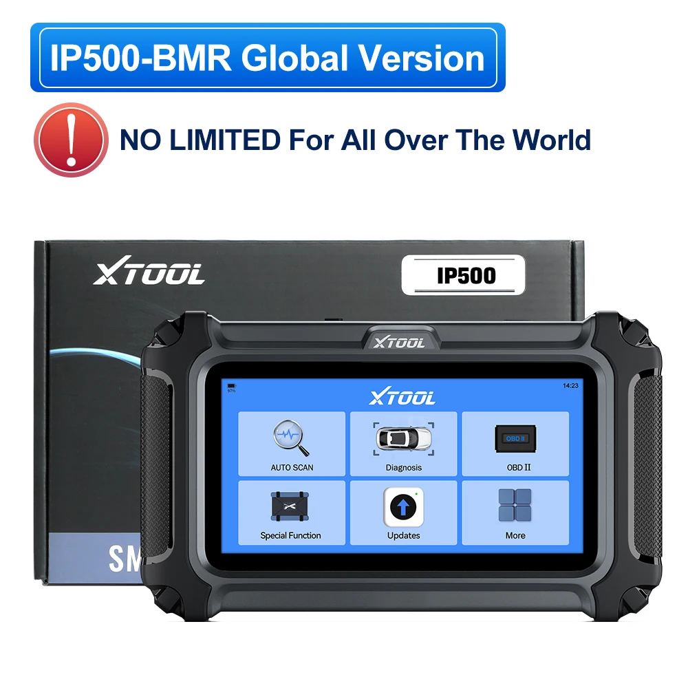 XTOOL IP500 OBD2-scanner voor BMW, complete systeemdiagnose met ECU-codering, alle resetfuncties en levenslange gratis updates. Ook geschikt voor MINI en RR. Bidirectionele scantool.