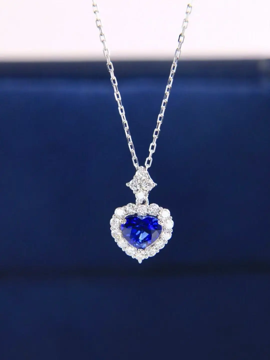 

XCL FASHION BESTSELLING HEART-SHAPED NATURAL SAPPHIRE PENDANT NECKLACE FINE JEWELRY ACCESSORY FOR PARTY WEEDING GIFT