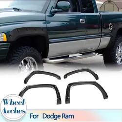 ABS Black Car Wheel Arches Side Fender Flares Trims for Dodge Ram 1994-2002 1500 2500 3500 Wheel Arches Fender Flares Mudguards