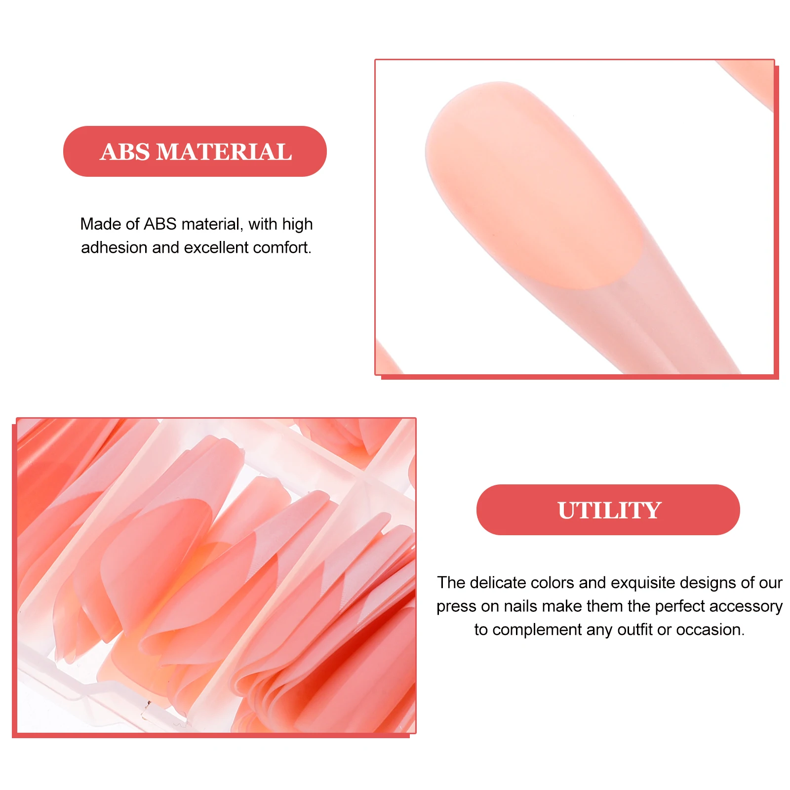 

120pcs Press On Nails False Tips Fake French Kit for Women Manicure Supplies Detachable Artificial Glue On Fingernails Nail Art