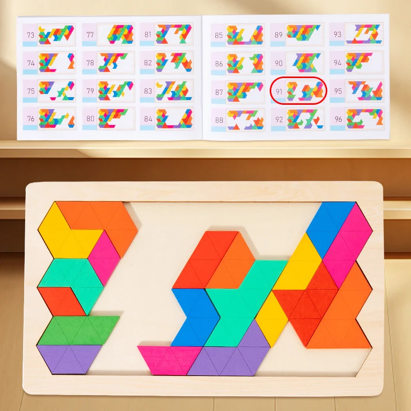 Drewniane kreatywne puzzle Zabawne kształty geometryczne Nauka inteligencji Gry edukacyjne Puzzle Board Zabawki Prezenty dla dzieci
