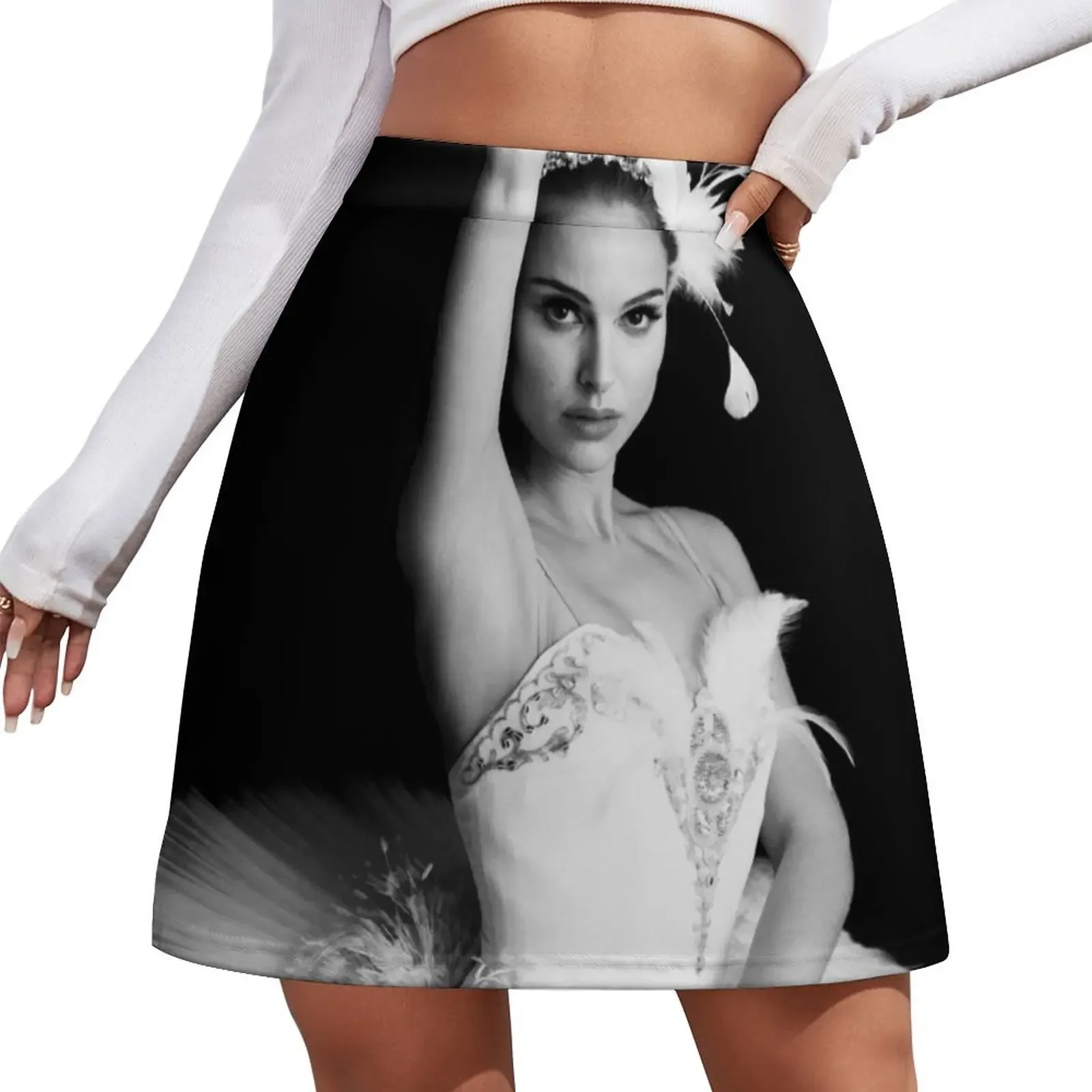 

Nina Black Swan Mini Skirt night club women womens clothing luxury women's skirt Mini Skirt