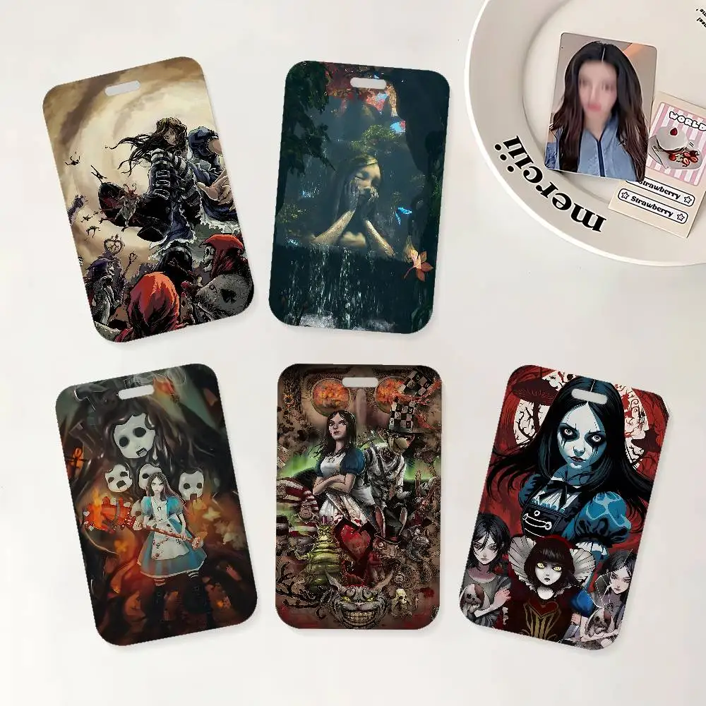 Movie A-Alice Madness Returns Ausweishalter mit Umhängeband zum Umhängen für Büro, Schule, Namenskarten, Ausweishülle