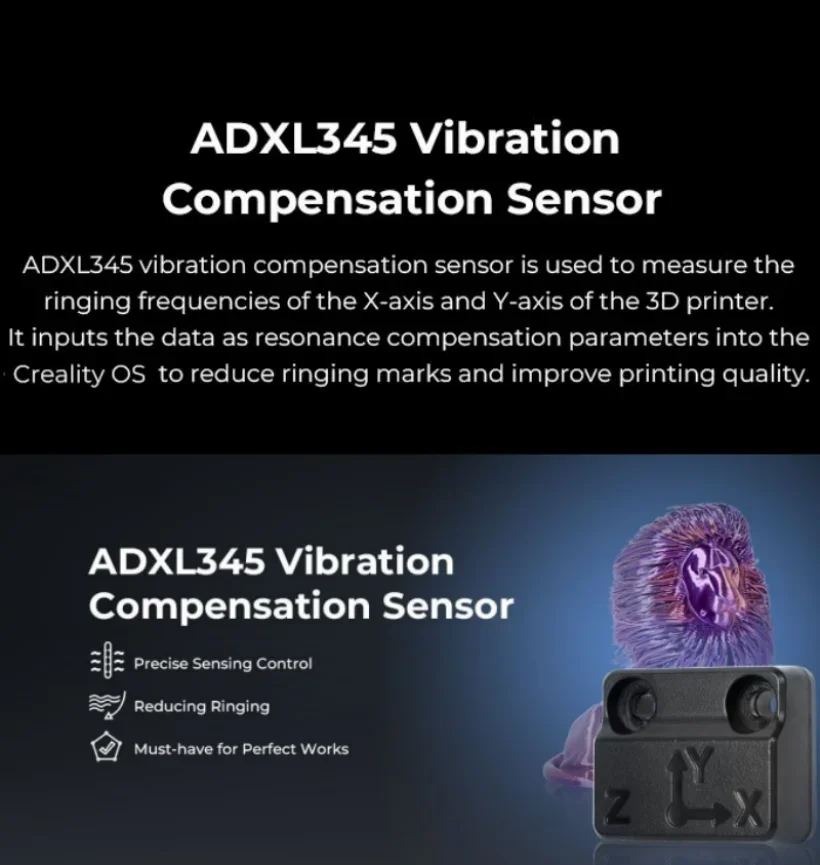 Creality Ender-3 V3 KE Vibrationskompensationssensor für Ender-3 V3 KE Precise Sensing Control 3D-Druckerzubehör ﻿ – Detail 1