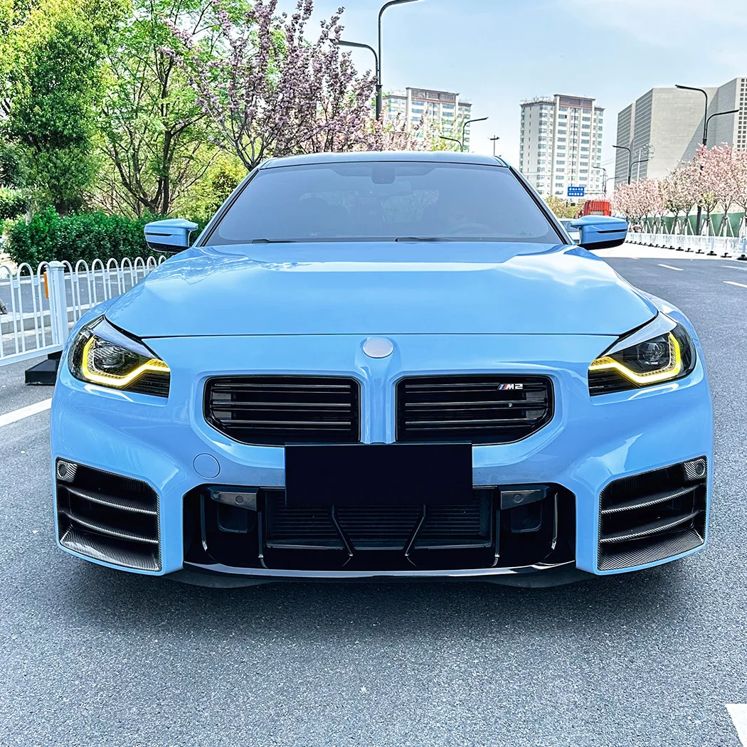 

For BMW 2 Series M2 G87 2023-2026 Front Wind Blade Air Vent Grille Spoiler Exterior Gloss Black