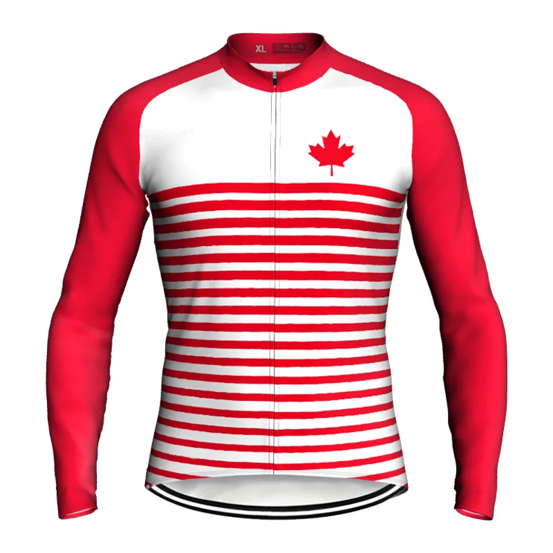 

Long Sleeve Cycling Jersey, Canada, Spring Autumn Clothes, Bike Top, Road Jacket, Motocross Sweater, Bicycle Cyclist Sport Shirt