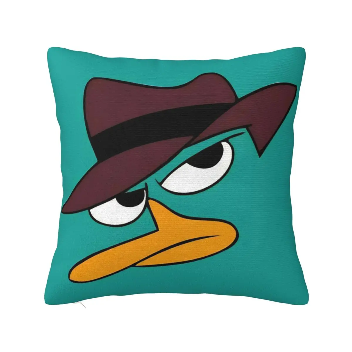 Perry The Platypus Square Pillow Covers Polyester Room Cute Duck Cushion Cover Cute Home Decoration Pillowcase 40*40