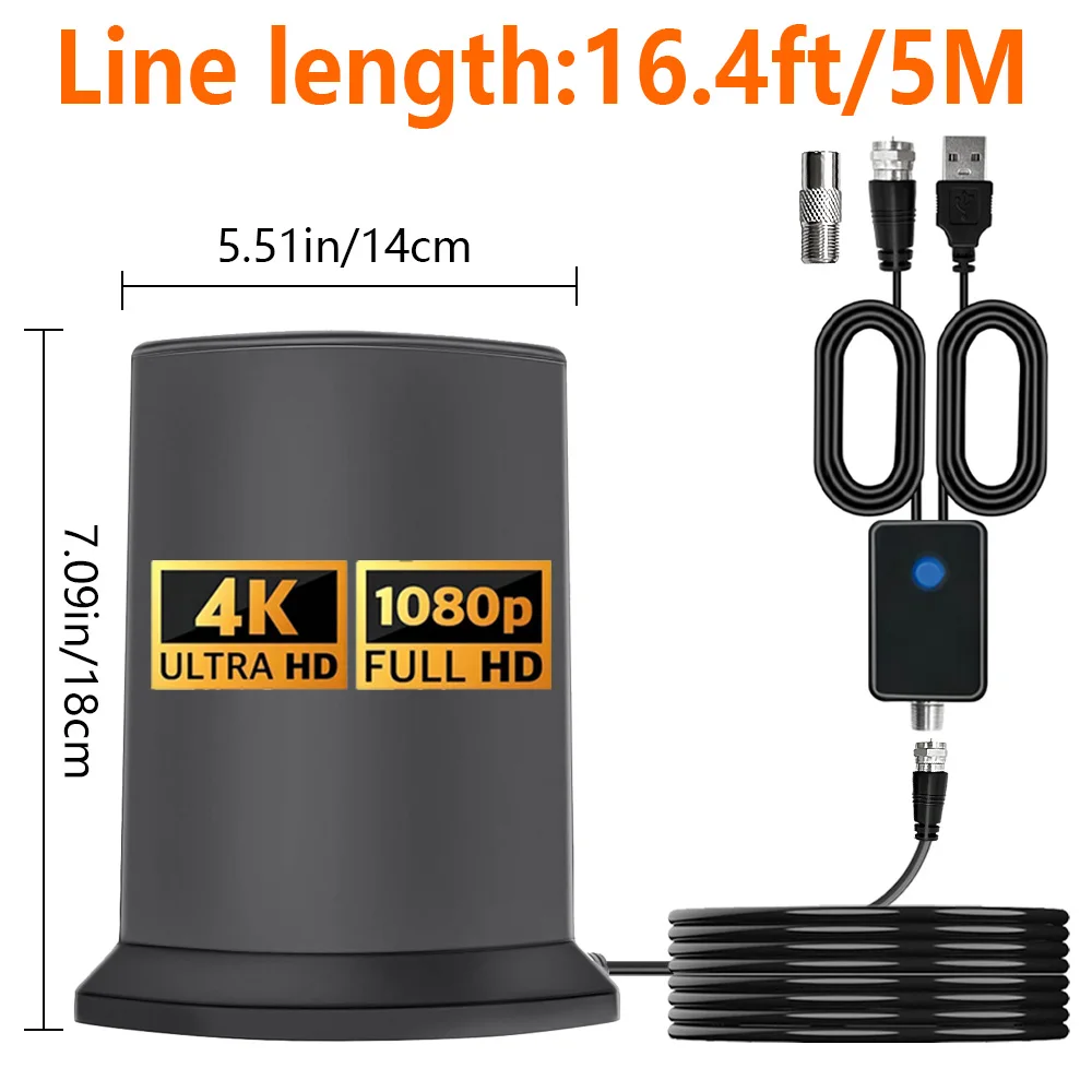 Home-use high-gain omnidirectional antenna, universal digital TV antenna for indoor use, HDTV antenna view 2
